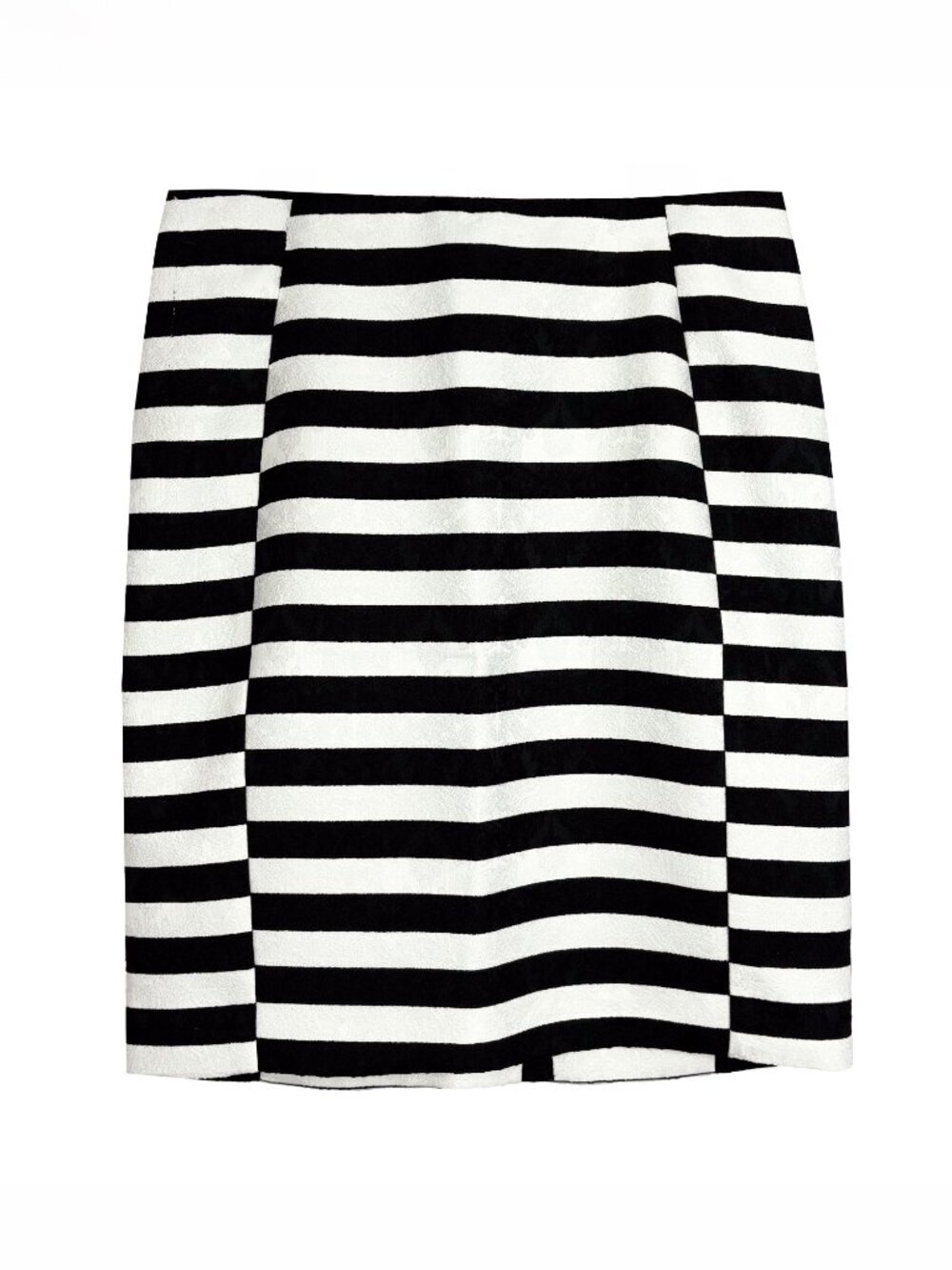 Ann Taylor Petite 2P Striped Pencil Skirt Black & White Classic Workwear